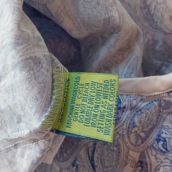 Platini- Mens Roper Western Shirt Blue & White Paisley Snap Button Down Sz.XL - Picture 11 of 11